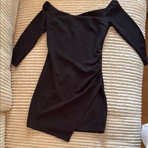 Elegant Black Off-Shoulder Dress